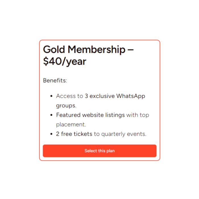 Gold Membership